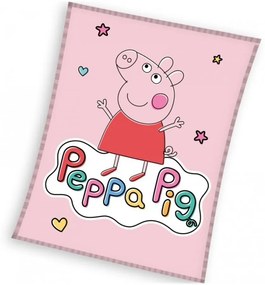 Dievčenská coral fleece deka Prasiatko Peppa