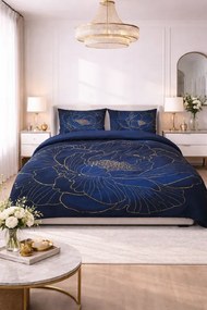 Matex Luxusné bavlnené saténové obliečky 140x200 + 70x90 cm - Prestige "Kráľovský kvet"
