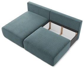 Tyrkysovomodrá rozkladacia/s úložným priestorom rohová pohovka (ľavý roh) Kalena – Makamii