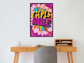 Artgeist Plagát - Girls Rule II [Poster] Veľkosť: 40x60, Verzia: Zlatý rám