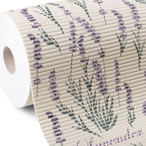 Kúpeľňová penová rohož / predložka PRO-025 Levandule na béžovom - metráž šírka 65 cm