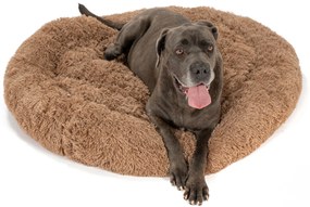 PuppyJoy Donut, okrúhly vankúš pre psa 100cm, veľkosť L, PJ-011, hnedá, HOM-50059
