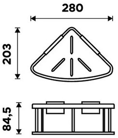 NIMCO Ki 14008-B-26 - Nástenná polica do sprchy KIBO lesklý chróm