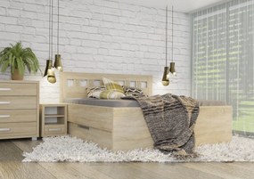 Wood Service Posteľ Janka Kráľovská výška s úložným priestorom 140 x 200