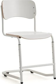 Študentská stolička ELEVATE, nastaviteľná výška: 460-520 mm, biela
