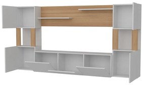 Obývacia stena Lore teak/biela