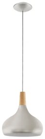 Eglo 901181-Luster na lanku SABINAR 1xE27/60W/230V pr.28cm strieborný