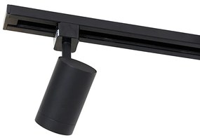 Inteligentný koľajnicový systém čierny 3 reflektory a závesné svietidlo 1-fázový - Cavalux Jeana