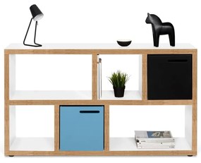 Knižnica v bielo-prírodnej farbe 150x83 cm Berlin – TemaHome