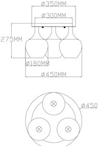 Globo 15548-3DK - Prisadený luster MAXY 3xE27/40W/230V antracit