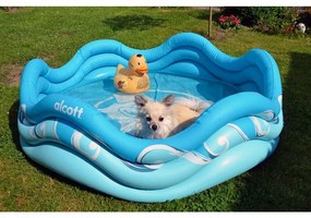Alcott Nafukovací bazén pre psov, 121,9 x 40,6 x 121,9 cm, modrá
