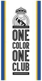 Bavlnená futbalová osuška FC REAL MADRID - ONE COLOR ONE CLUB - 100% bavlna - 70 x 140 cm