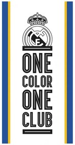 Bavlnená futbalová osuška FC REAL MADRID - ONE COLOR ONE CLUB - 100% bavlna - 70 x 140 cm