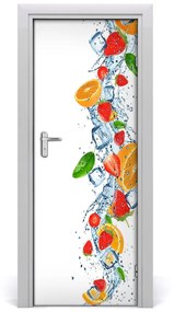 Fototapeta na dvere samolepiace ovocie a ľad 95x205 cm