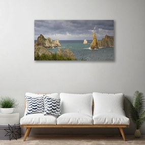 Obraz na plátne More skaly krajina 125x50 cm