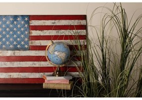 3D dreveno-kovový obraz vlajka USA - 97*3*66 cm