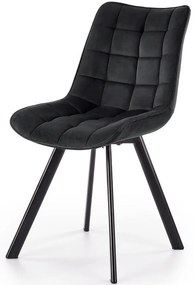 Stolička K332 Velvet/Kov čierna