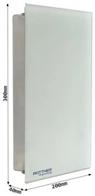 Rottner Skrinka na kľúče KEY GLASS, na 8 kľúčov, biela