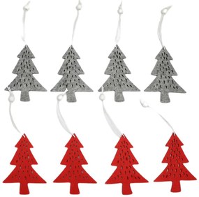 Dekorácia na zavesenie z filcu 11 cm 4 ks 37034