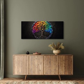 Obraz – Strom plný farebných sŕdc (120x50 cm)