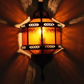Marocká nástenná lampa Trombi žltá