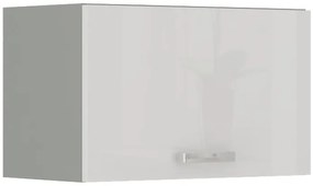 Kuchynská linka Bianka 350 cm - sivá / biely lesk
