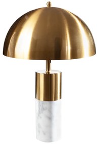 Stolná lampa Burlesque zlatá mramorová biela