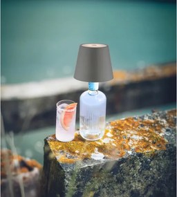 Globo 58488G-LED stmievateľná dotyková nabíjateľná vonkajšia stolná lampa VANNIE 3W/5V IP54 1800mAh sivá
