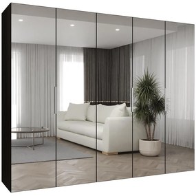 Skriňa Marbella III 250 čierna/strieborný