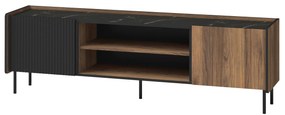 TV stolík Phelan P17 (orech warmia + čierna). Akcia -20%. Vlastná spoľahlivá doprava až k Vám domov. 1062547