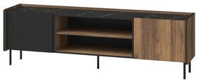 TV stolík Phelan P17 (orech warmia + čierna). Akcia -20%. Vlastná spoľahlivá doprava až k Vám domov. 1062547