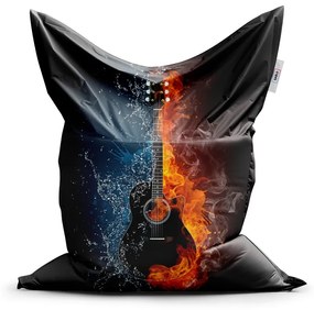 Sablio Sedací vak Ohnivá gitara - 150x100 cm