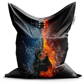 Sablio Sedací vak Ohnivá gitara - 150x100 cm