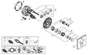 GROHE 29156LS0 -Termostat pre podomietkovú inštaláciu GROHTHERM SMARTCONTROL biela