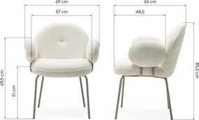 Čalúnené jedálenské kreslo Fiori béžové