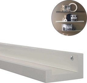 Nástenná polica na obrazy FOTOPLANK 120 cm, krémová