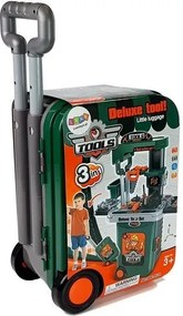 LEAN Toys Sada náradia v kufríku na kolieskach, dielňa, píla, skrutkovač