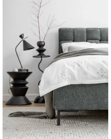 Sivozelená čalúnená dvojlôžková posteľ s roštom 140x200 cm Eve – Miuform