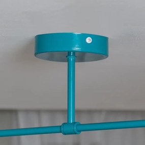 Prisadený luster MOON 2xE27/15W/230V tyrkysový