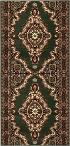 Alfa Carpets, Koberec behúň na mieru TEHERAN T-102 green, šíre 120 cm, zelená, chodba / predsieň