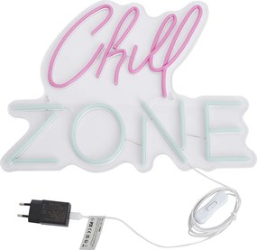 Neónové nástenné svietidlo ružové s modrým vrátane LED - Chill Zone
