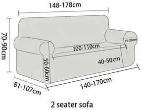 4Home Napínací poťah na dvojkreslo Elegant modrá, 145-185 cm + obliečka na vankúšik zadarmo, 145-185 cm