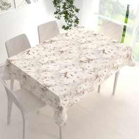 Biante Bavlnený obdĺžnikový obrus Sandra SA-519 Pivonky na béžovom 50x100 cm