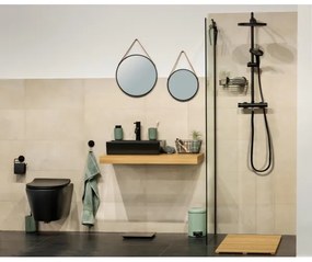 WENKO 24424100 - Zrkadlo BORRONE 40x40 cm čierna/strieborná