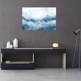Obraz - Mraky a vlny, akvarel (90x60 cm)