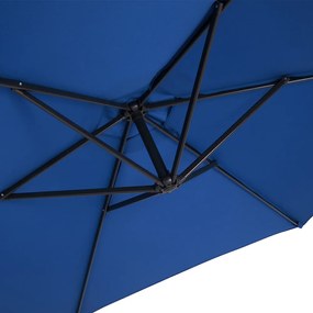 InternetovaZahrada Záhradný slnečník Alu Ø330cm - modrý