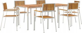 vidaXL 7-dielny záhradný jedálenský set z masívneho akáciového dreva