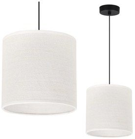 Light Home Závesné svietidlo Juta, 1x biele jutové tienidlo, (fi 15cm), b