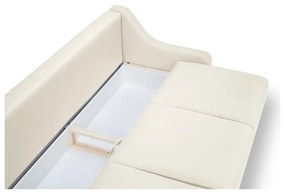 Krémovobiela rozkladacia pohovka s úložným priestorom Mazzini Sofas Freesia