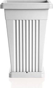 BAMA Vysoký exteriérový kvetináč PIRAMIDE 50 l, biela